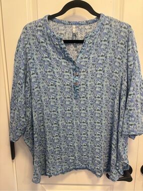 Blue Sky size xl, linen blouse